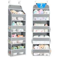 Yecaye over-the-door organizer front view with four bins for quick storage