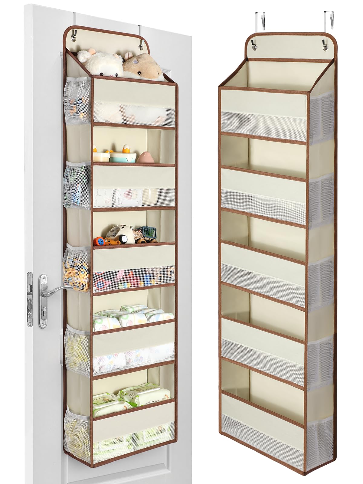 Yecaye over-the-door organizer 5-tier assembly enables quick, tool-free setup