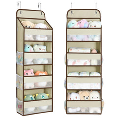 Yecaye over-the-door organizer 2-pack front view showing organized entryway storage for quick access