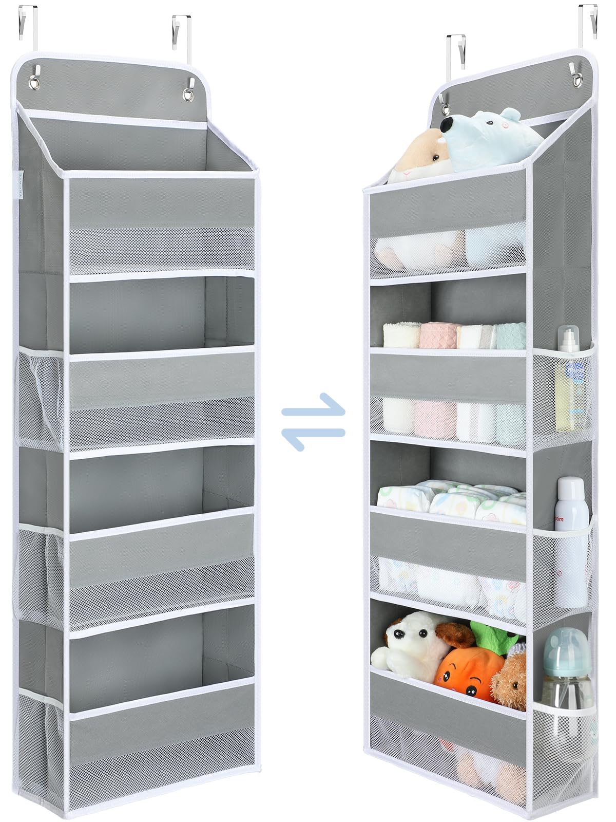 Yecaye over-the-door organizer with four-tier storage for baby items