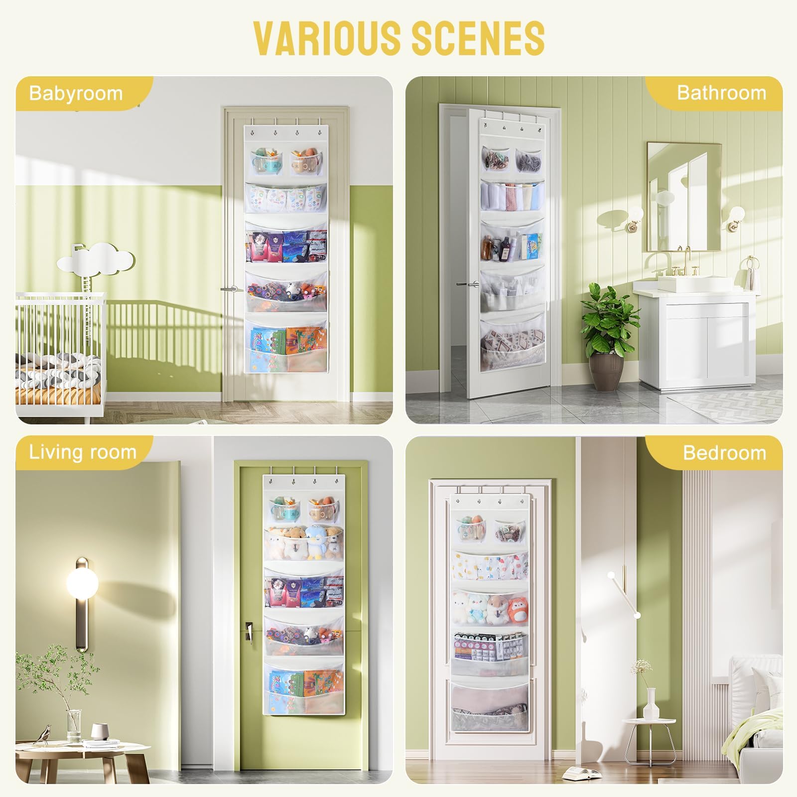 Yecaye storage suited for diapers, towels, and essentials beyond plush toys.