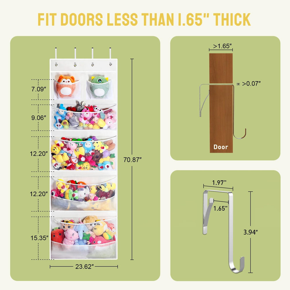 Yecaye organizer with four large pockets offers easy categorization by size.