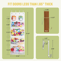 Yecaye organizer with four large pockets offers easy categorization by size.