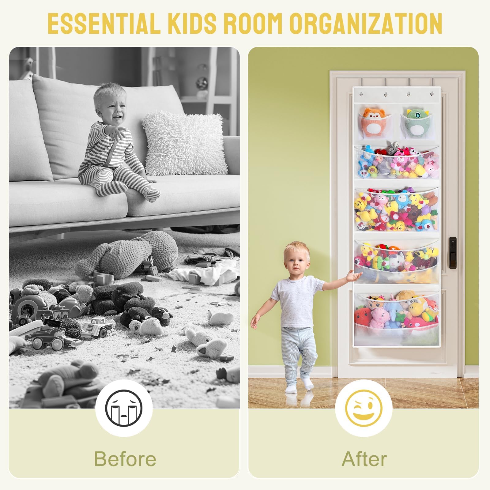 Yecaye storage ideal for nursery or bedroom to maintain a tidy space.