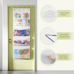 Yecaye mesh bottom panel improves visibility and airflow for plush storage.