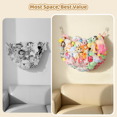 Yecaye sturdy cotton rope core supports heavy plush collections.