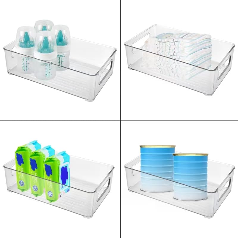 Yeebeny nursery setup uses organizer for pacifiers and creams.