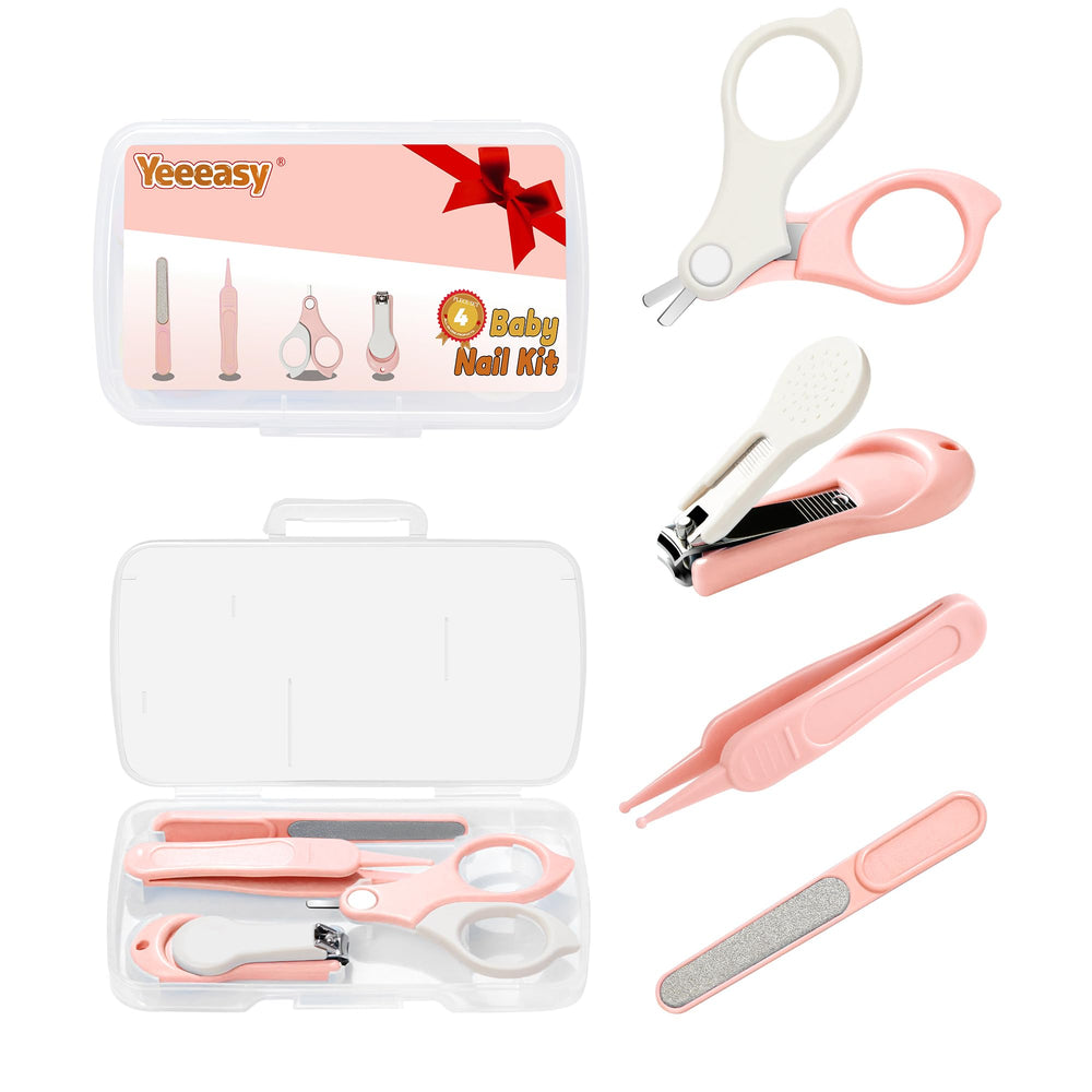 Yeeeasy baby nail clippers kit with safe ergonomic grip for tiny nails.