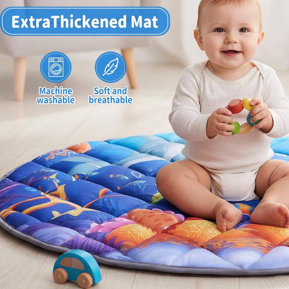 Yeeeasy crab toy provides tactile grasping opportunities and playful exploration.