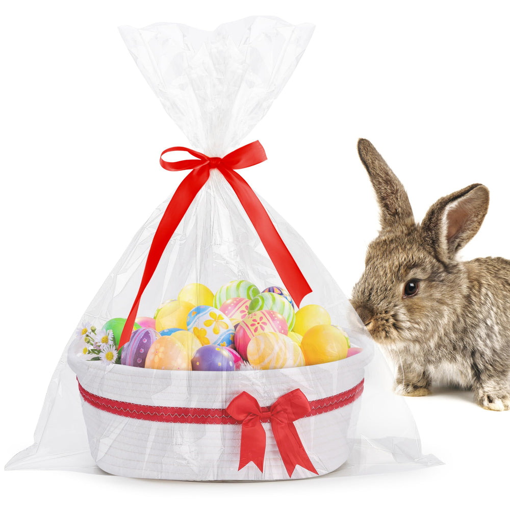 Yeeeasy durable cotton rope basket for daily use