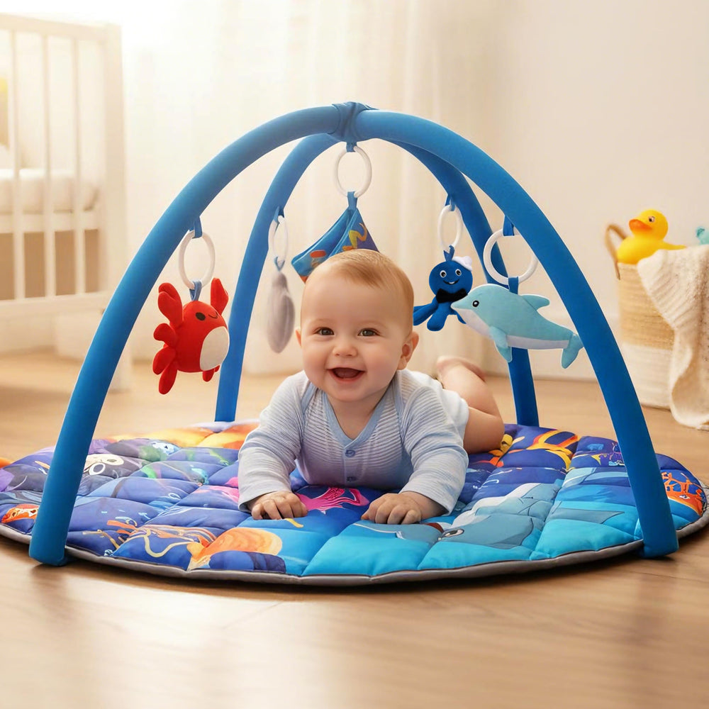 Yeeeasy shell mirror supports self-discovery and cognitive engagement during tummy time.
