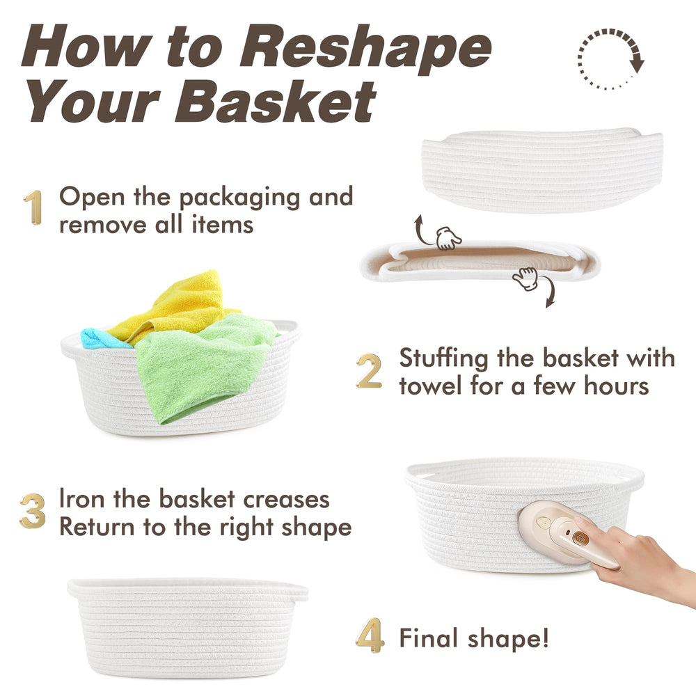 Yeeeasy durable cotton rope basket built for everyday use.