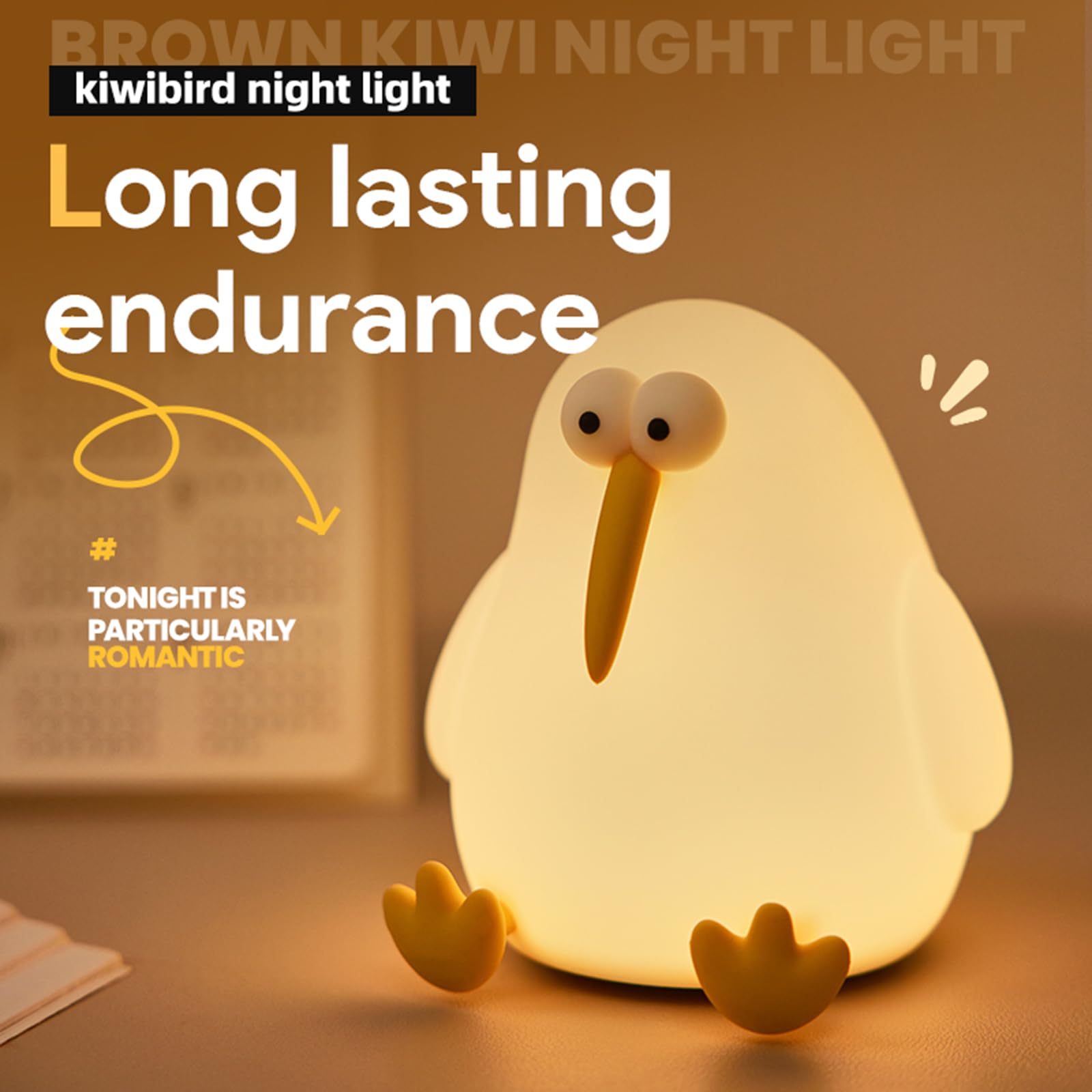 Charming YEEFIGRO night light decorates a children's bedroom with gentle illumination.
