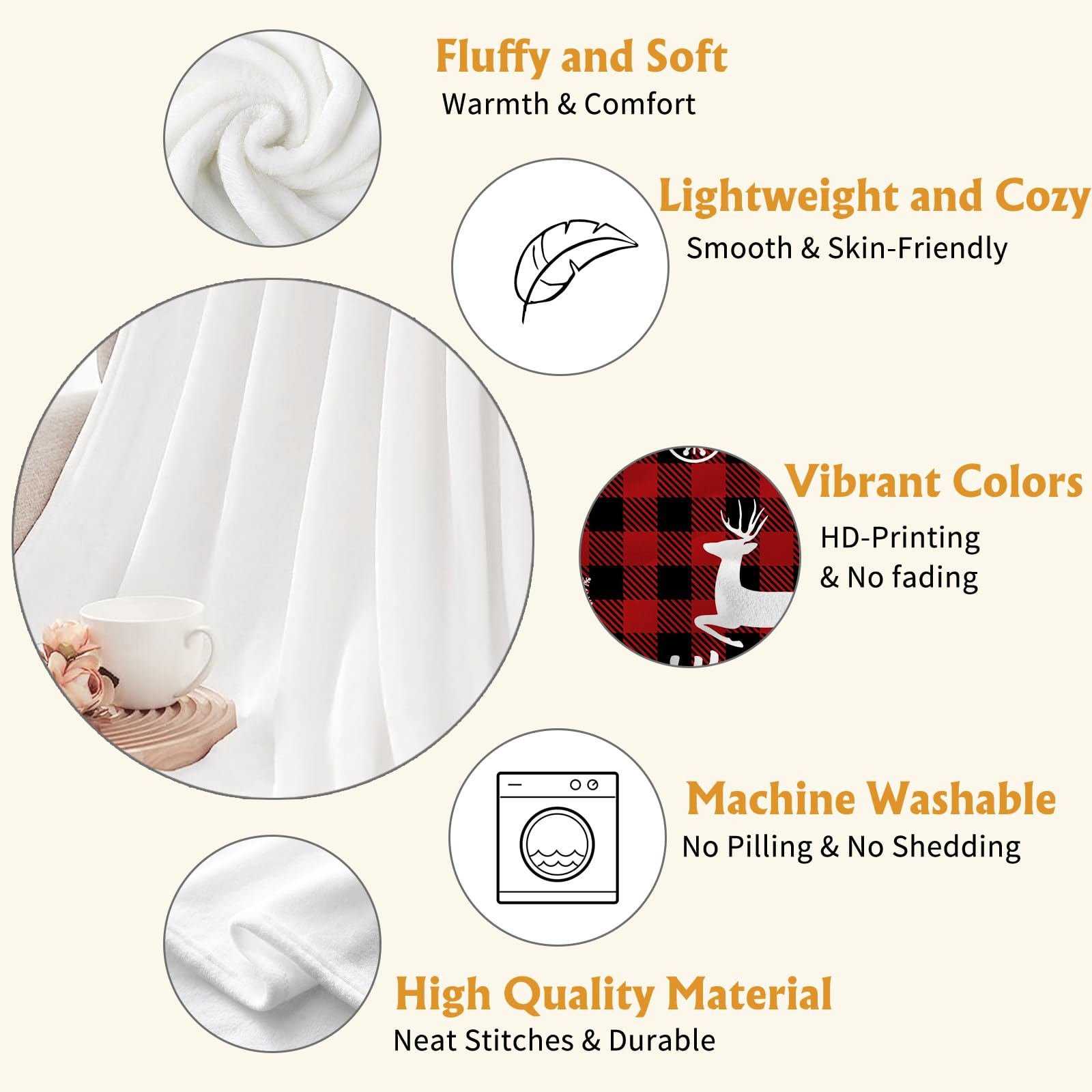 YeeJu Christmas baby throw blanket folded for compact storage and travel convenience.