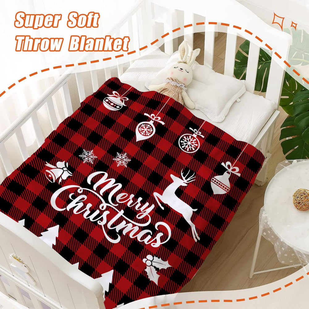 YeeJu Christmas throw used for camping or vacation layering.