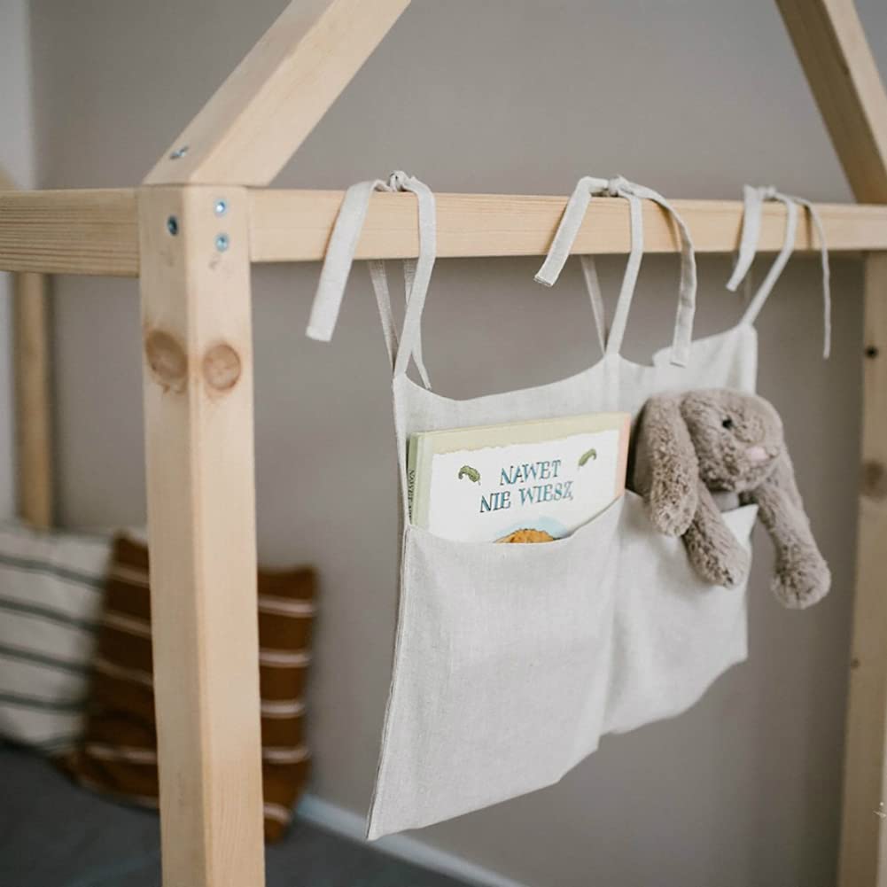 YeeMan crib organizer with adjustable straps ready to hang beside the crib