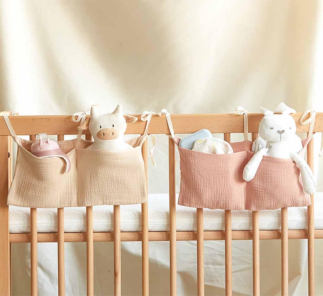 YeeMan storage holds diapers, teethers, toys, and small essentials for nursery tidy.