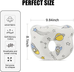 YEHUOT Cartoon Bear Baby Pillow side view highlighting breathable cover and airflow