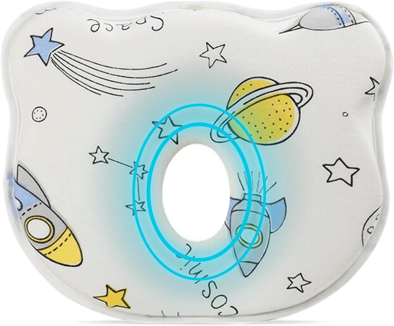 YEHUOT Baby Pillow shown in crib for supervised naps