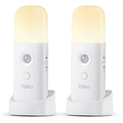 YELKO motion sensor night light in a 2-pack illuminates hallways hands-free