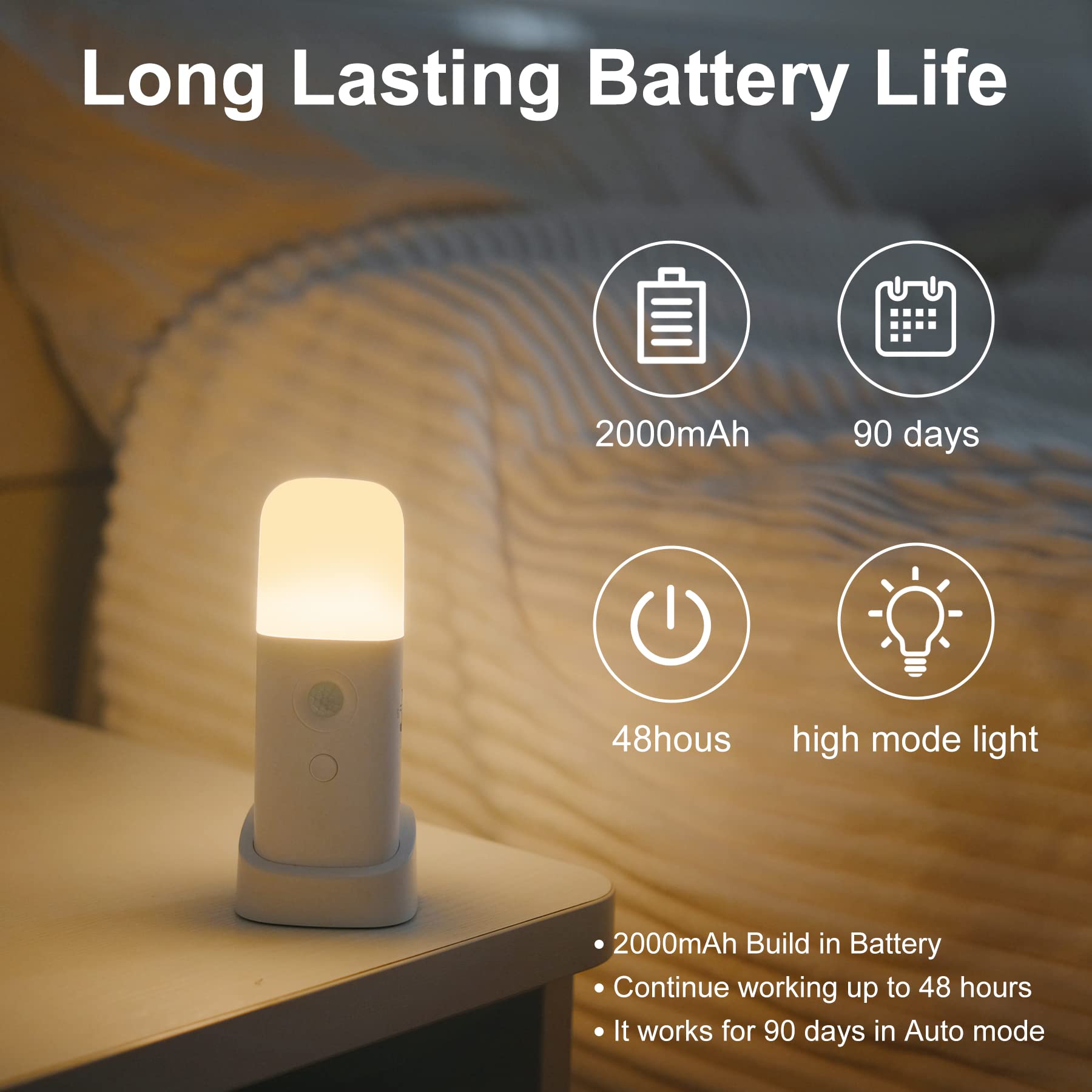 YELKO motion sensor detects movement up to 10 feet for automatic lighting