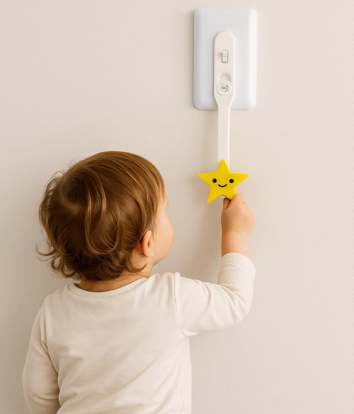Colorful star handle helps independent lighting in bedrooms and daycares