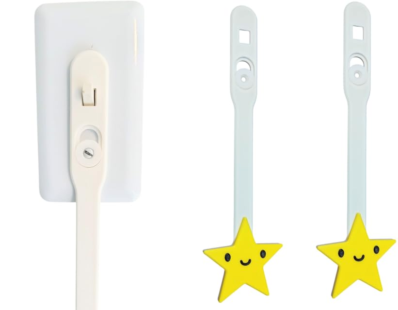 Yellow Star Light Switch Extender with easy-grip star handle for kids