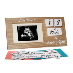 YelloIris brown ultrasound frame front view for a timeless nursery keepsake