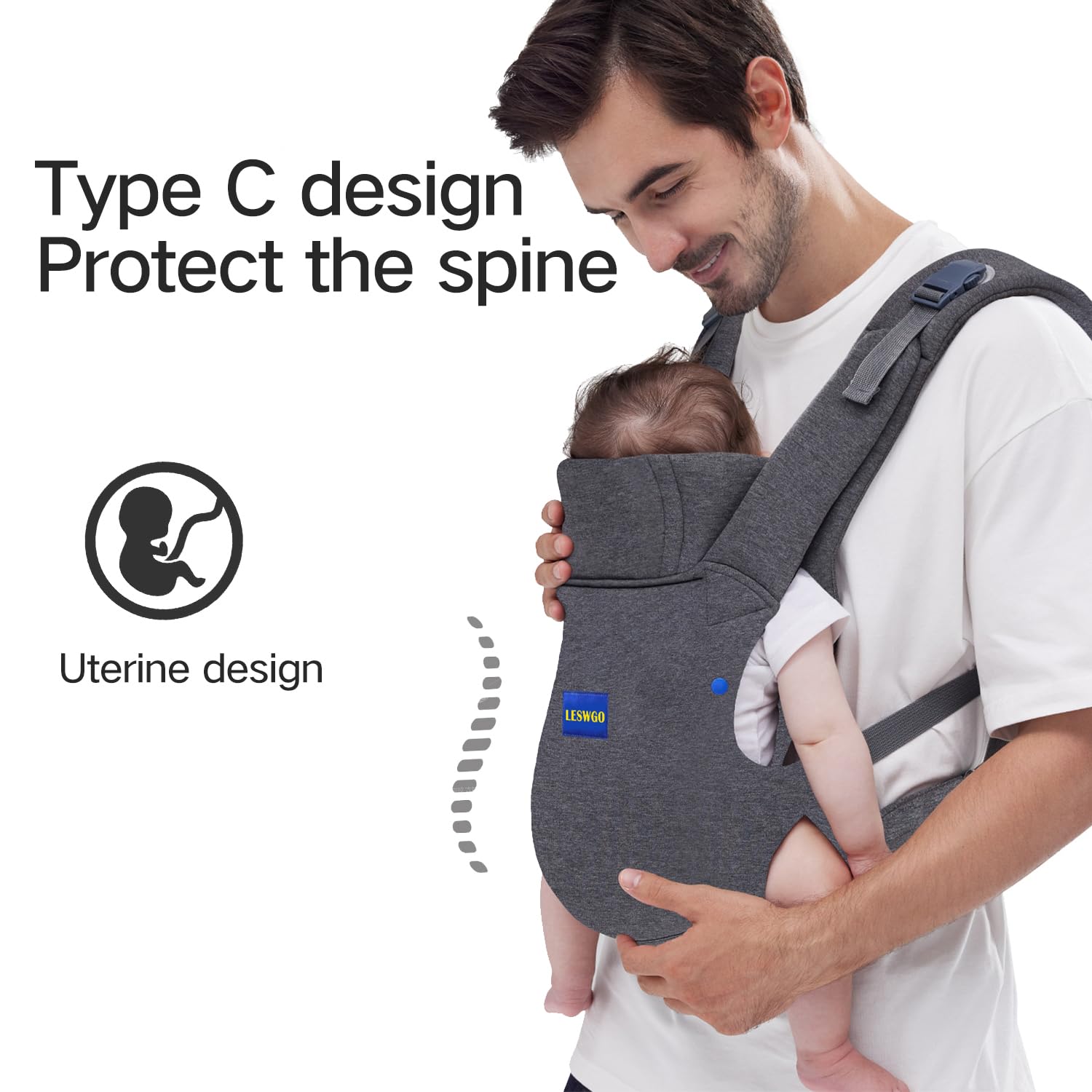 YEMKEZO baby carrier quick buckle system for fast on the go wearing