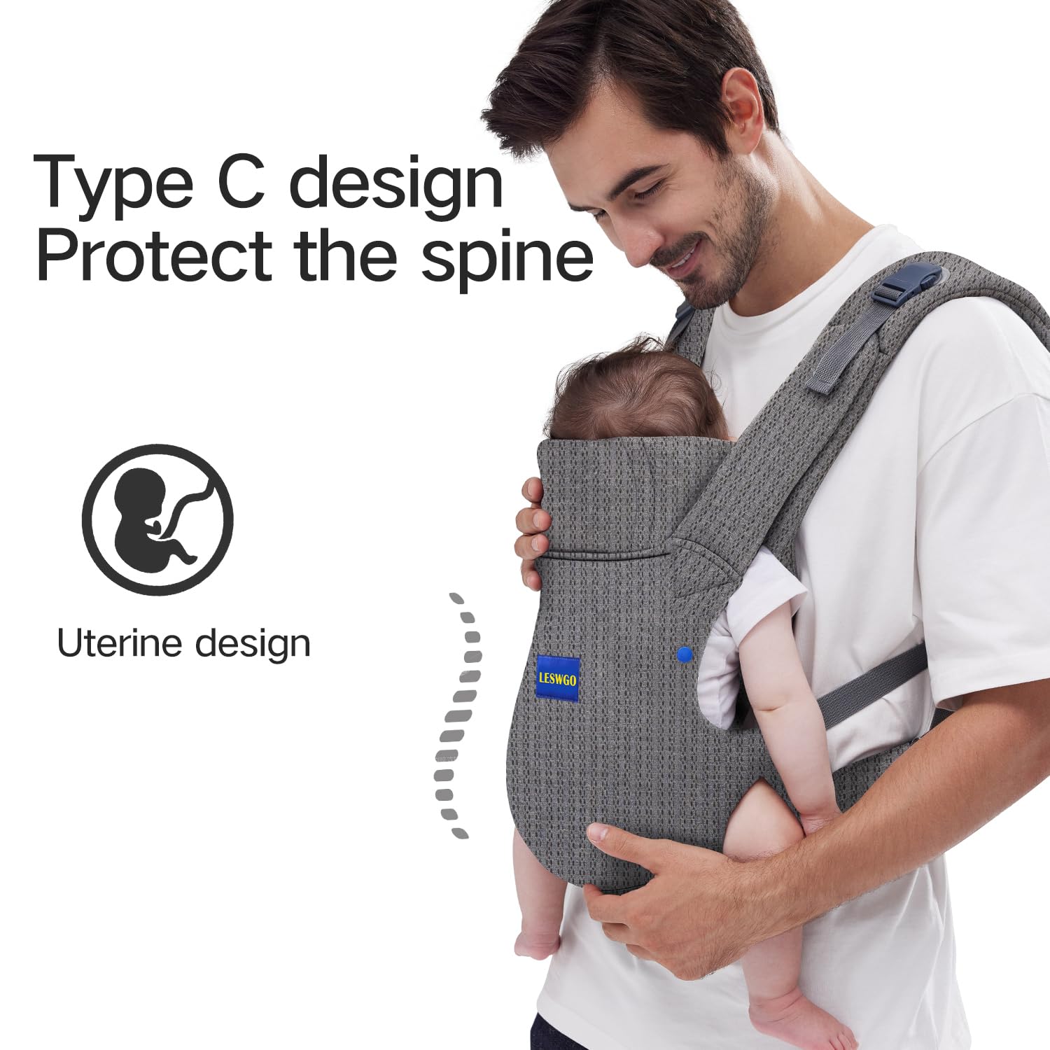 YEMKEZO carrier with adjustable buckle for quick wearing.