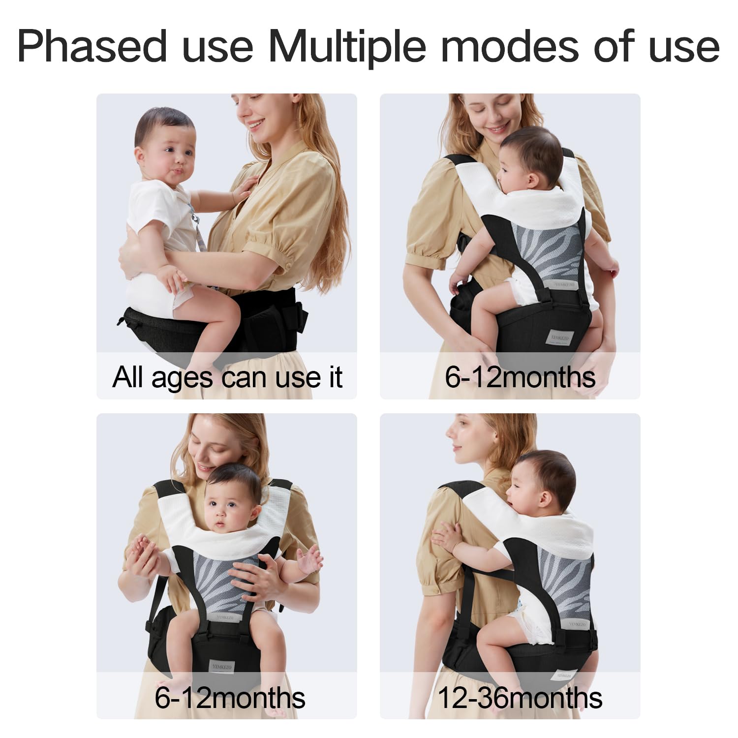 YEMKEZO soft breathable fabric enhances baby comfort during wear.