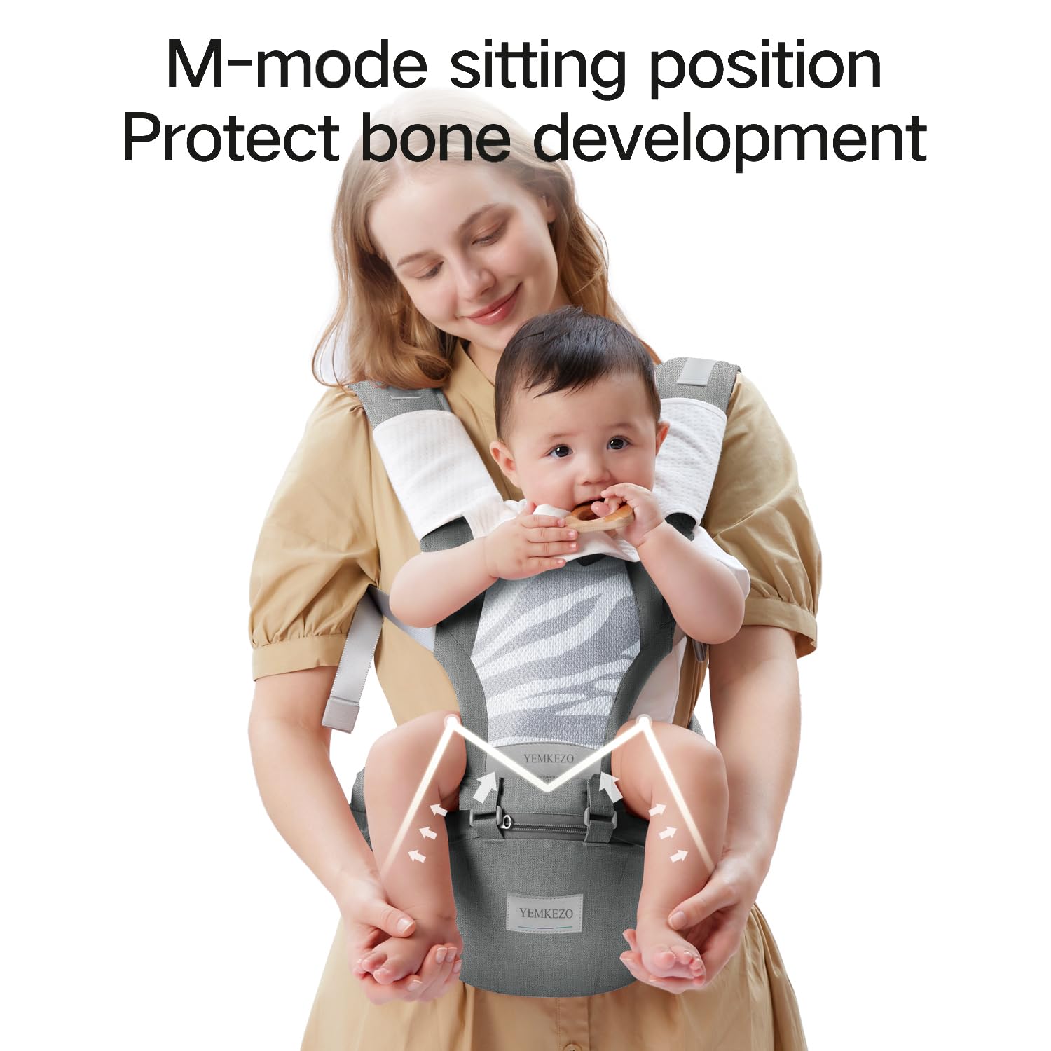 YEMKEZO soft breathable fabric provides gentle comfort for baby.