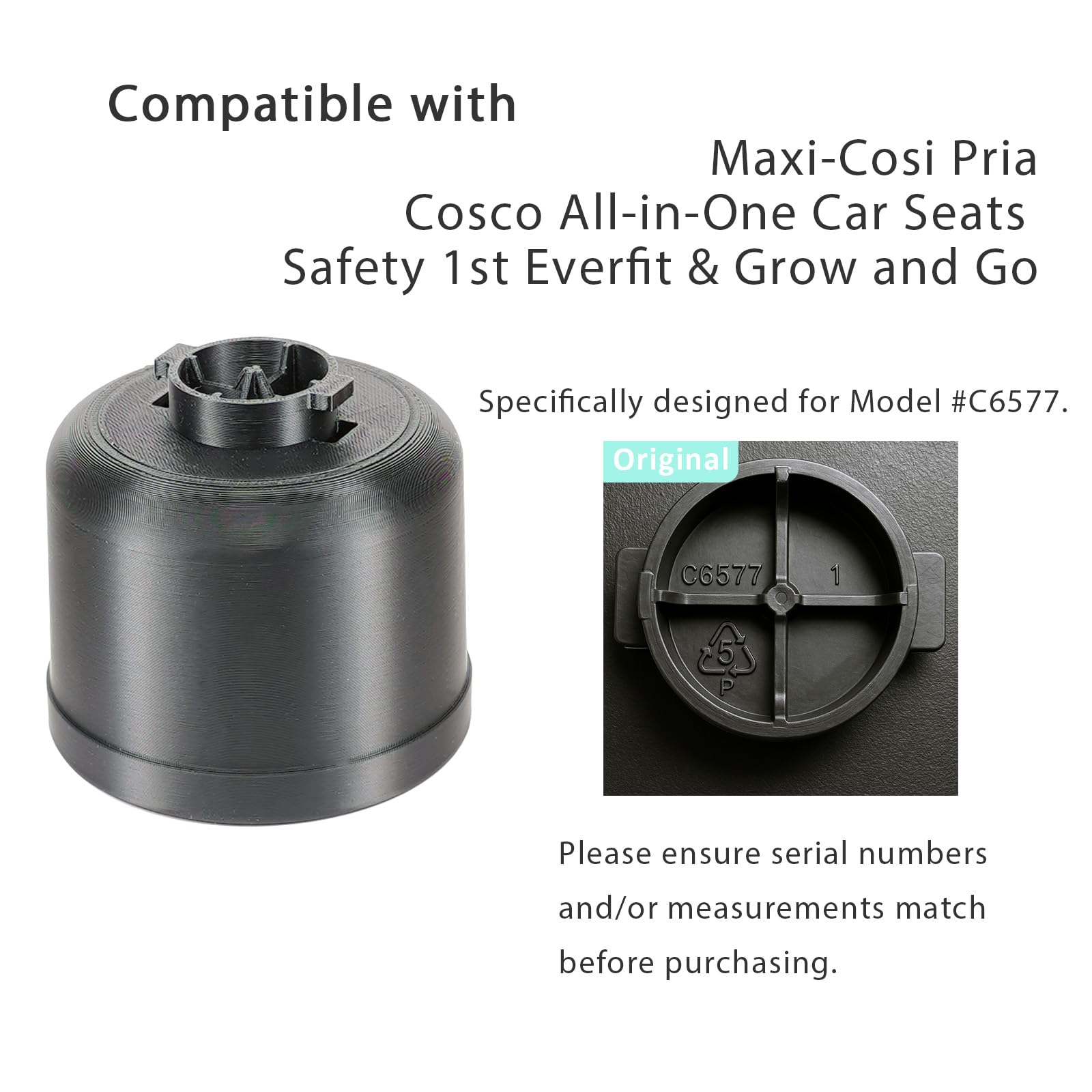 YENANA cup holder shows compatibility with Safety 1st, Cosco, and Maxi-Cosi seats.