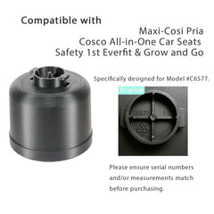 YENANA cup holder shows compatibility with Safety 1st, Cosco, and Maxi-Cosi seats.