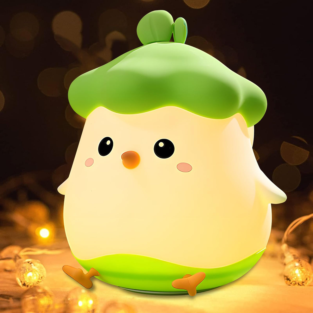 Yenergy Cute Chicken Night Light with soft silicone body for gentle nighttime ambiance