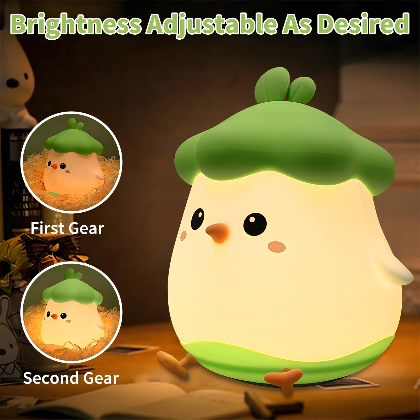 Yenergy Chicken Night Light emits a warm glow ideal for bedtime
