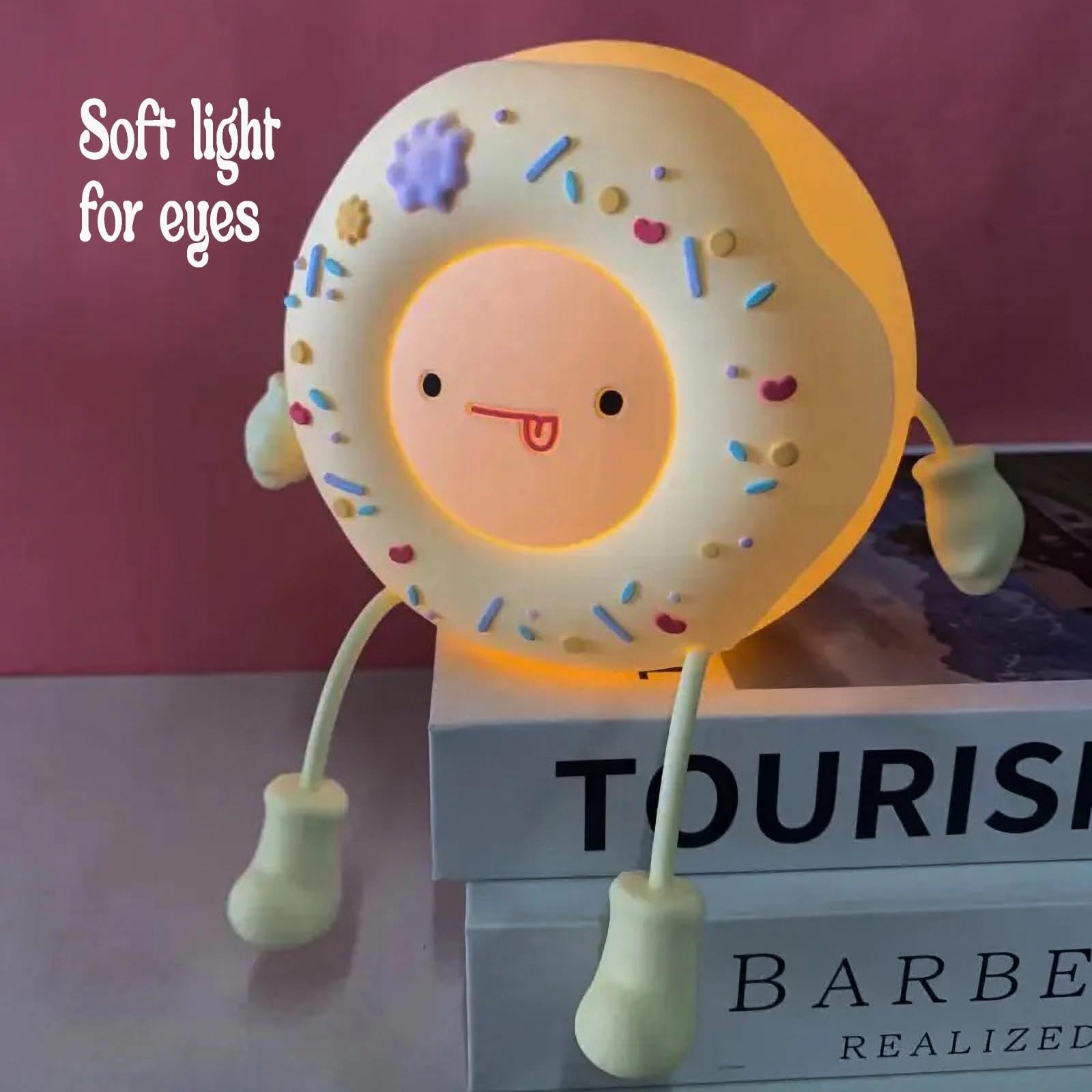 Yenergy donut silicone lamp designed for kids' rooms and study areas