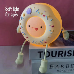 Yenergy donut silicone lamp designed for kids' rooms and study areas