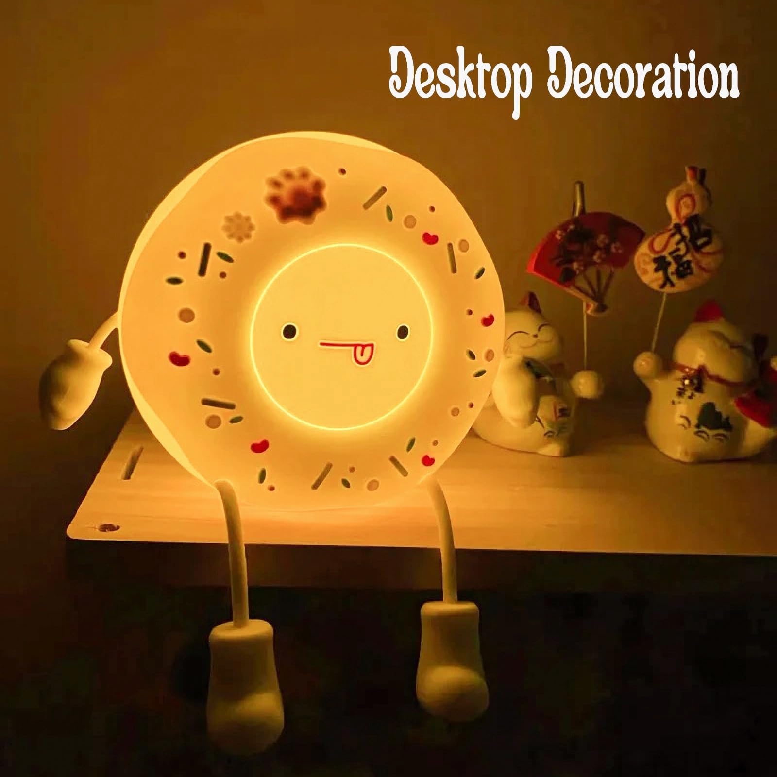 Yenergy USB rechargeable donut lamp serves as a versatile bedside companion