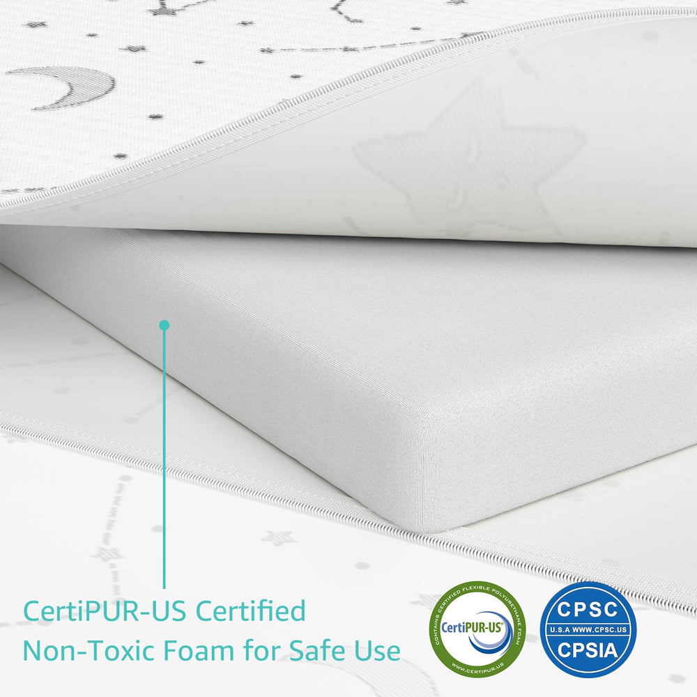 YENING CertiPUR-US foam core emphasizes non-toxic inner support.