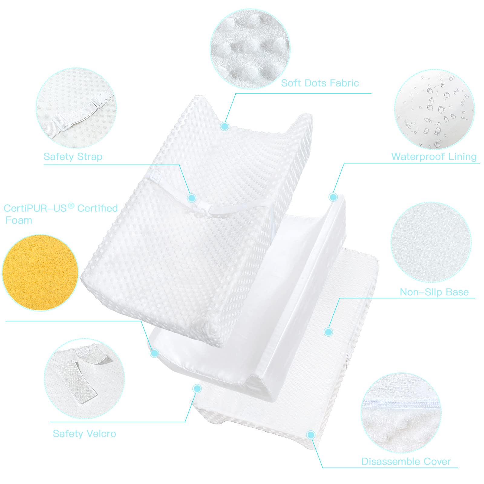 YENING foam-core pad providing cushioned comfort during diaper changes