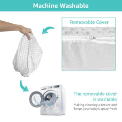YENING changing pad with safety strap and non-slip bottom keeps baby secure