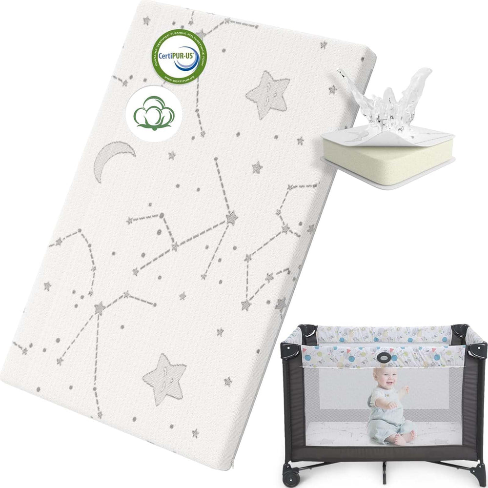 YENING pack-and-play mattress cover for a snug, breathable fit.