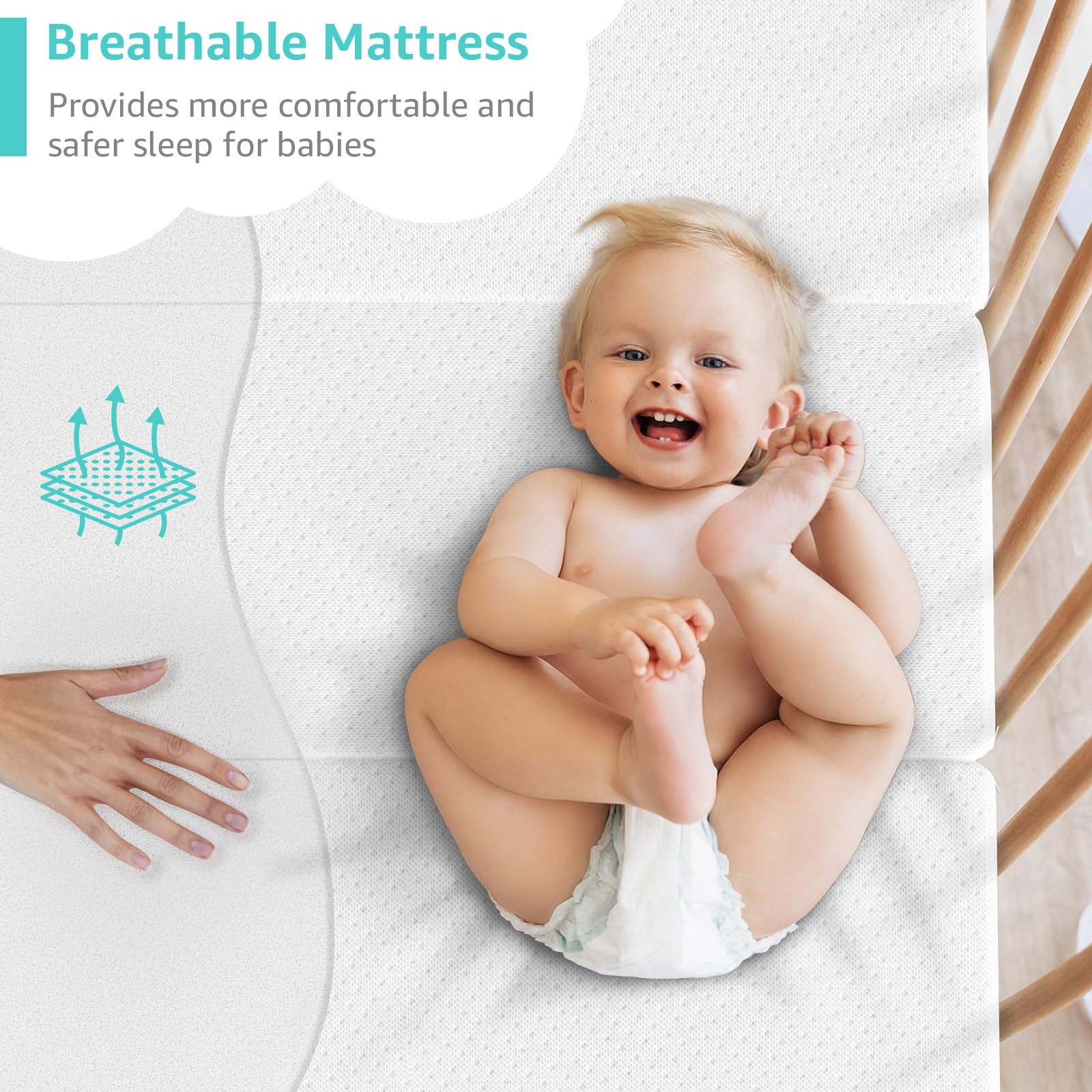 YENING portable design ideal for travel, home, or daycare