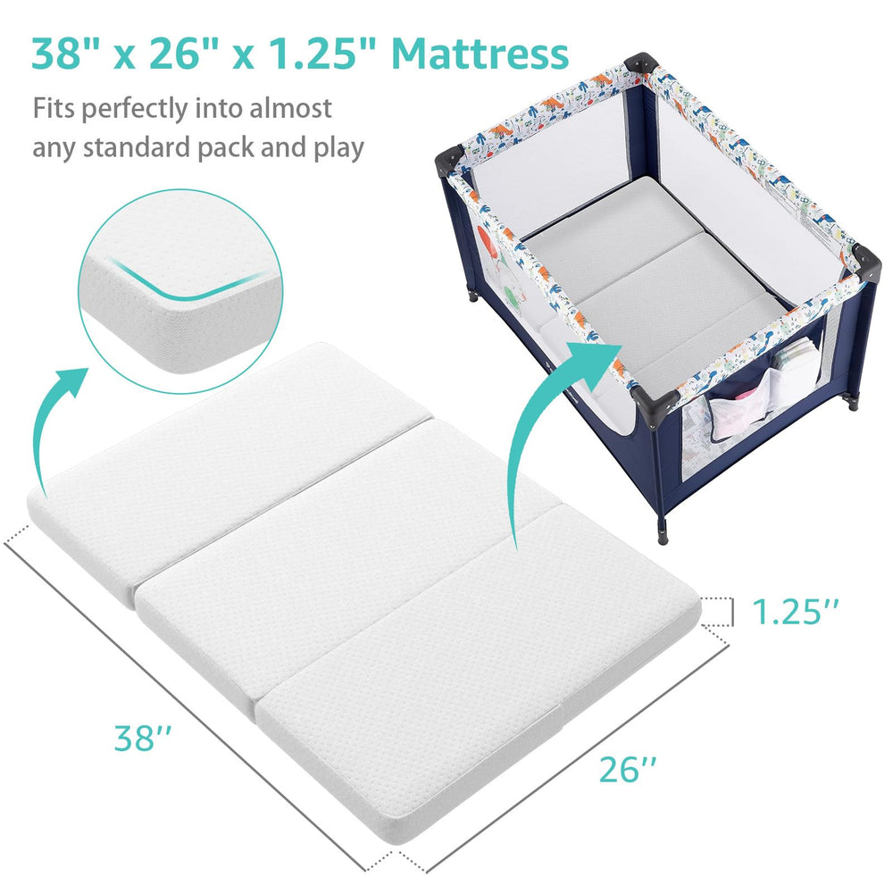 YENING waterproof cover on pack and play mattress for easy cleanup