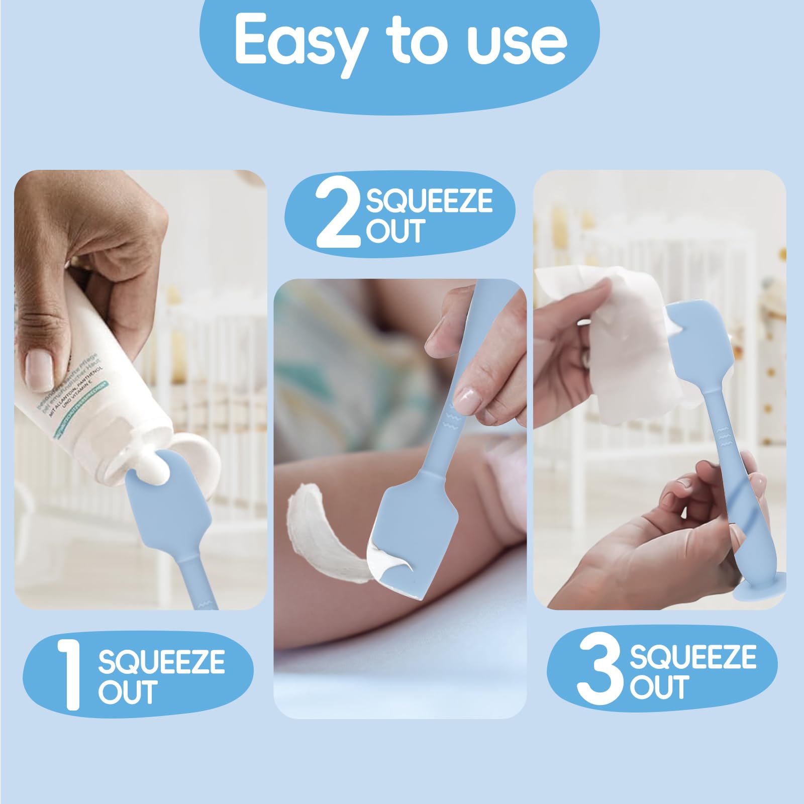 YENLNI soft silicone spatula glides gently for sensitive skin