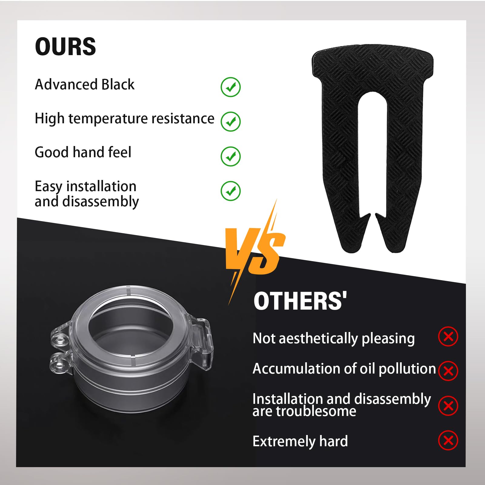 YENOVO minimalist black design preserves kitchen aesthetics while adding safety.