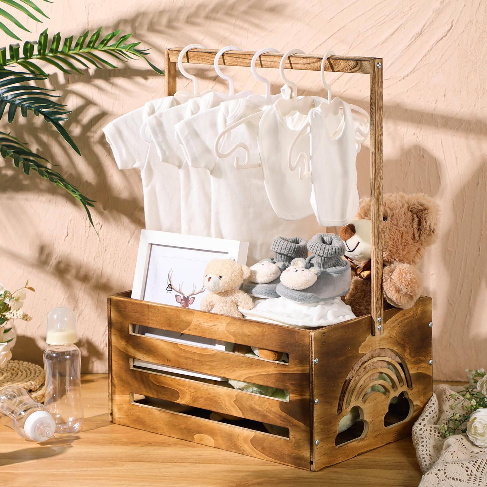 Yerliker nursery storage crate with versatile handle mounting options