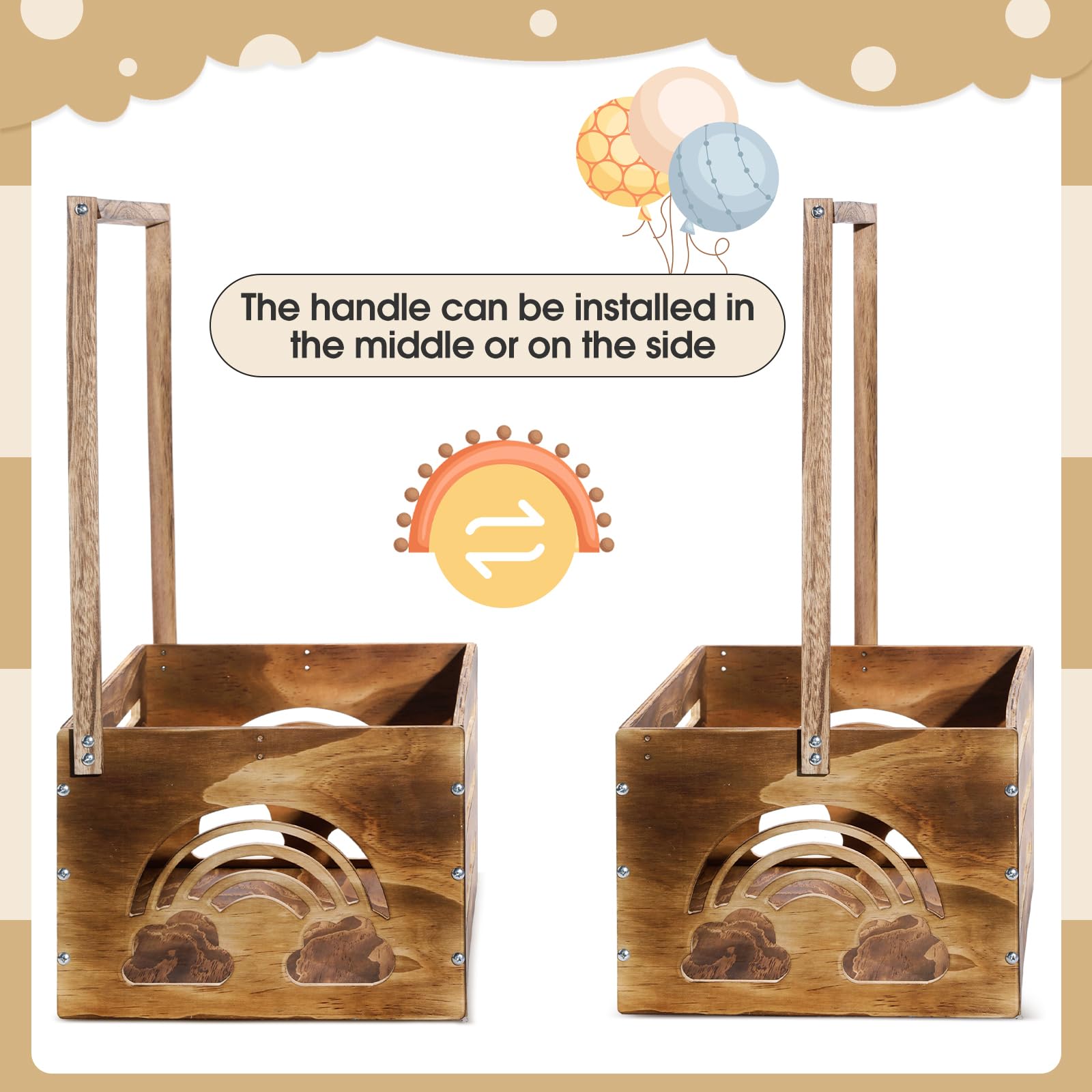 Yerliker multipurpose baby storage crate ideal for toys, clothes, and diapers