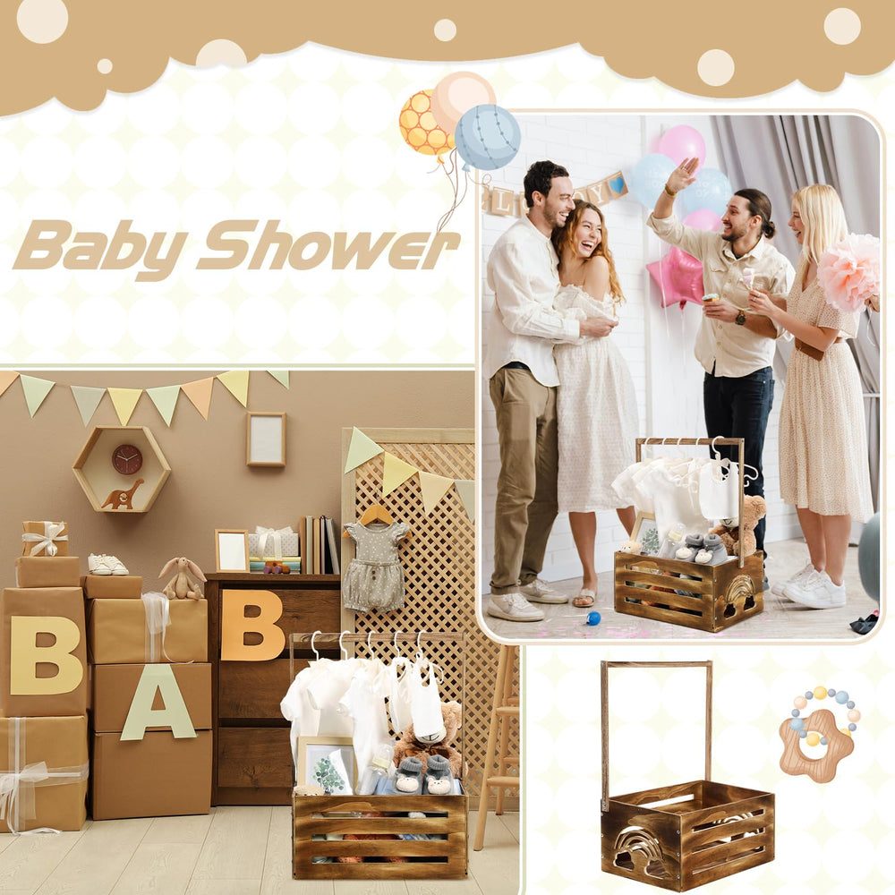 Yerliker crate features rainbow side carvings for playful nursery décor